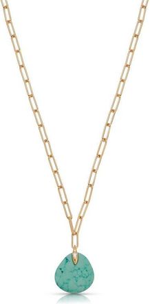 Ettika Long Stone Pendant Necklace in Turquoise at Nordstrom