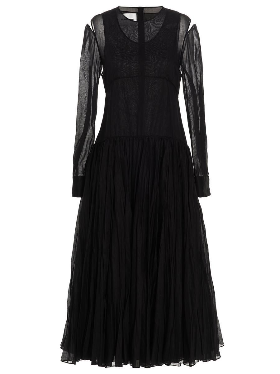 スカート Jil Sander Pleated skirt dress Jil Sander Pleated Skirt | Black | FARFETCH