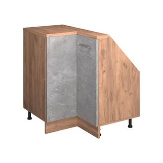 Vicco Armario Para Techo Inclinado Armario De Esquina Rion, Hormig&oacute;n/roble Dorado, 75.6 X 81.6 Cm Con 1 Puerta, Vicco