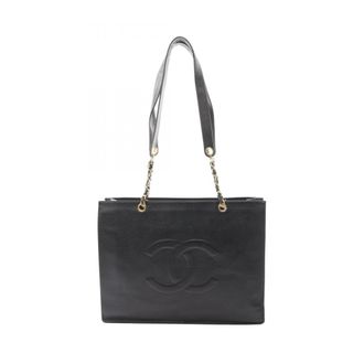 Chanel Black Leather Tote Bag (Pre-Owned)