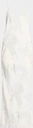 Stella McCartney Wild Cat-Print Silk Backless Slip Gown