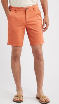 AG - Adriano Goldschmied Wanderer 8.5-Inch Stretch Cotton Chino Shorts in Orange Spritz at Nordstrom, Size 34
