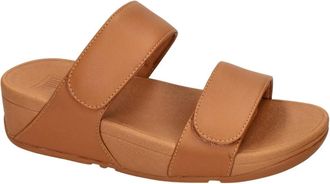 FitFlop Schoenen, Dames, Bruin, 39 EU, Leer, Lulu Verstelbare Leren Slides