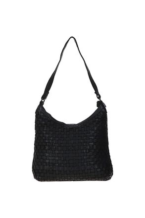 Ashwood Leather Womens Raffinatezza Vintage Woven Shoulder Bag - Black - One Size