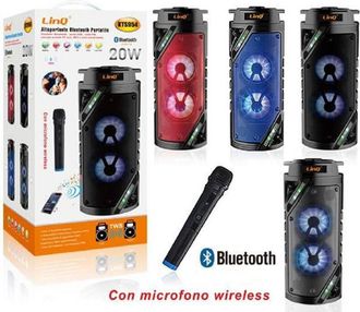 Trade Shop Linq - Altoparlante Speaker Cassa Bluetooth Kts954 20w Microfono Wireless Usb Portatile