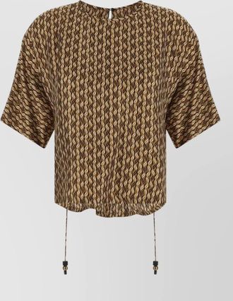 Max Mara silk printed asymmetric blouse