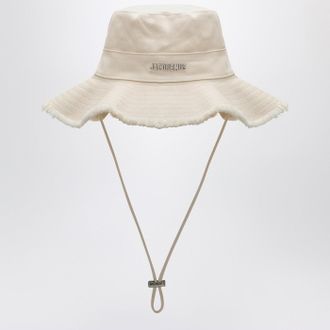Jacquemus Le Bob Artichaut white cotton hat