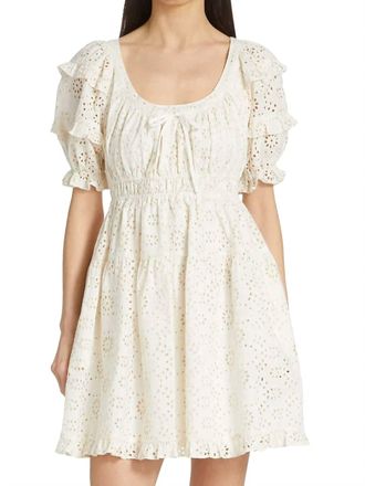 En Saison Cavaretta Mini Dress In Off White