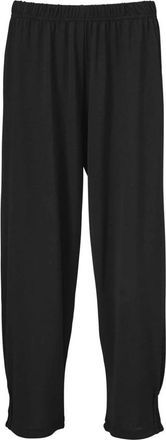 Masai Relaxed Fit Zwarte Elastische Taille Broek - Dames - Straight fit broeken - Zwart - XL - Broeken