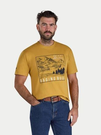 Raging Bull Mountain Adventures Printed T-Shirt in Mustard at Nordstrom, Size Xxx-Large