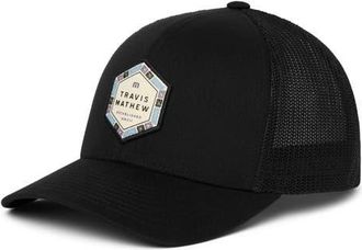 Travis Mathew Cabana Patch Snapback Baseball Cap in Black at Nordstrom, Size One Size Oz