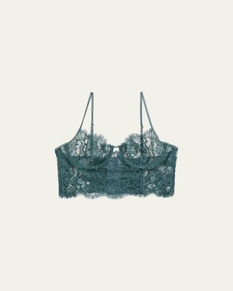 Kiki De Montparnasse Camille Scalloped Lace Longline Bra