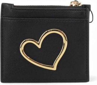 Love Moschino Zip Wallet - Dames - Portefeuilles - Zwart - ONE Size - Leer - Accessoires