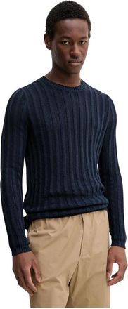 Barena Camicia Mola Maglione Girocollo - - Knitwear - Uomo - Blu - S