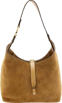 Chlo&eacute; Beige Suede Marcie Small Hobo (Authentic Pre-Loved)