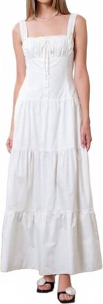 Moon River Sadie Maxi Dress In White