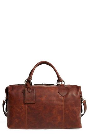 Frye Logan Leather Overnight Bag in Cognac at Nordstrom