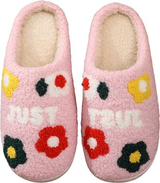 Generic slippers women Womens Plush Slippers Ladies Cosy Memory Foam Warm Winter Mule Slippers Slip on Comfy Arch Support House Shoes with Non-Slip Indoor Out