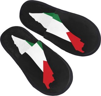 Generic Cotton Slippers Flag Map Of Palestine Soft Sliders Lightweight Slippers For Bedroom Trip Winter L