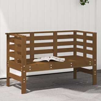Berkfield Home Garden Bench Honey Brown 111.5x53x71 cm Solid Wood Pine