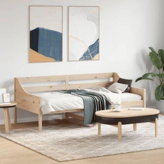 vidaXL Day Bed without Mattress 90x190 cm Single Solid Wood Pine Vidaxl