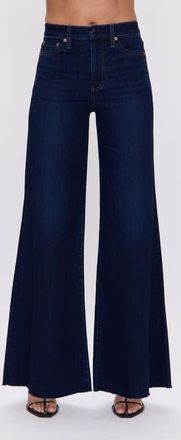 Pistola Denim Izzy High Waist Raw Hem Wide Leg Flare Jeans in Tristesse at Nordstrom, Size 30