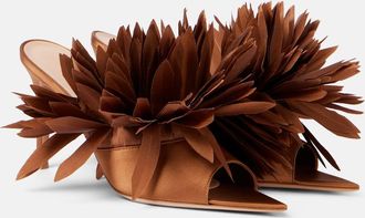 Gianvito Rossi Mules Daniah 85 in raso