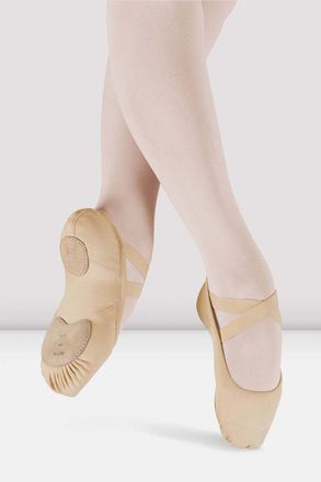 Bloch BLOCH Ladies Elation Canvas Ballet Shoes, Light Sand Canvas