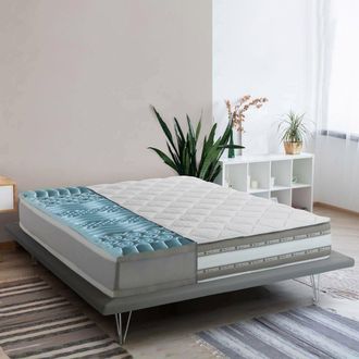 Talamo Italia Talamo Italia - Colch&oacute;n Individual Ursula, Colch&oacute;n Memory Foam Y Gel Con 9 Zonas Diferentes, 100% Made In Italy, Anti&aacute;caros E Hipoalerg&eacute;nico, 90x190h2