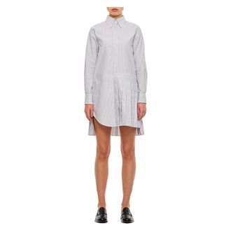 Thom Browne Dames, Jurken, Grijs, Maat: XS Katoen