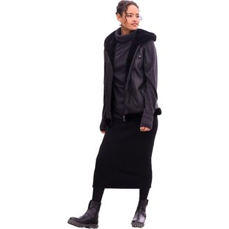 Celtic & Co. Geelong Wool Midi Skirt in Black at Nordstrom, Size X-Small