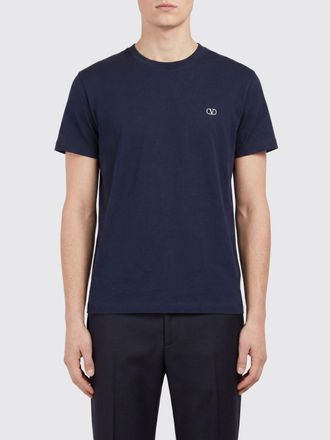 Valentino T-shirt in cotone con logo VLogo Signature a contrasto