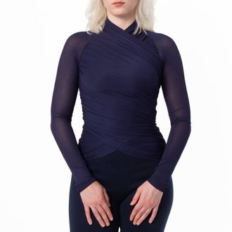 Ferragamo Ferragamo Ruched Long-Sleeve Top