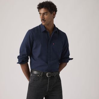 Levi's Classic Pocket Standard Fit Shirt - Mens - S - Blue