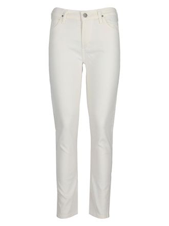 Citizens Of Humanity White Slim Mid Rise Jeans