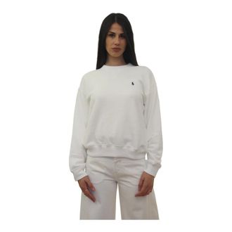 Ralph Lauren Crewneck Sweatshirt - Dames - Sweatshirts - Wit - M - Katoen - Hoodies & sweatvesten