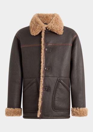 Bally Coat in And Shearling in Brown at Nordstrom, Size 54 Eu