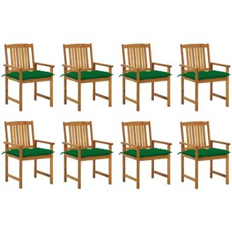 vidaXL Sillas De Jard&iacute;n Con Cojines 8 Uds Madera Maciza De Acacia Vidaxl
