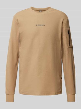 G-Star Strickpullover mit Label-Schriftzug Modell tweeter in Beige, Gr&ouml;&szlig;e XS