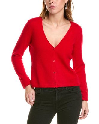 Sofiacashmere Sofiacashmere Modern V-Neck Cashmere Cardigan