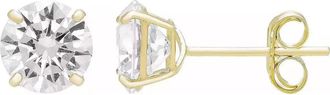 A&M 14K Gold Cubic Zirconia 5mm Stud Earrings in Yellow at Nordstrom Rack, Size 5 Mm