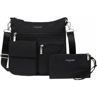 Baggallini Modern Everywhere Slim Crossbody Bag with RFID Wristlet in Black at Nordstrom
