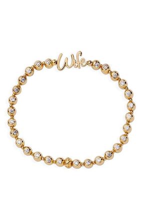 Alex and Ani Wife Elongated Crystal Stretch Bracelet in Gold at Nordstrom