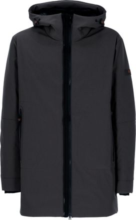 Peuterey Black Metide Hooded Padded Long Coat