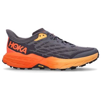 Hoka One One Hoka Speedgoat 5 Textile Synthetic Mens Low Top Trainers - Castlerock Flame - Size:UK 12.5