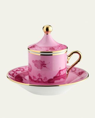 Ginori 1735 Empire-Style Coffee Cups & Saucers, Set of 2 - Pink