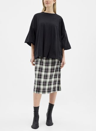 Acne Studios Womens Gathered hem oversized T-shirt