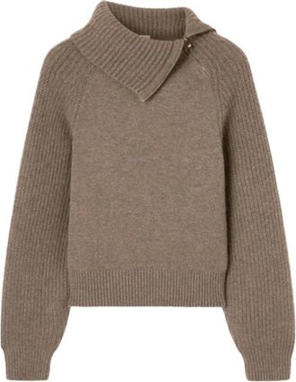 Agnona Dolcevita Manica Lunga - Dames - Cashmere truien - Bruin - M - Kasjmier - Truien & Vesten