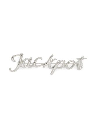 Jil Sander Jackpot brooch - men - Brass - One Size - Silver
