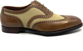 Crockett & Jones Saunton Oxford - Heren - Nette schoenen - Beige - 42 1/2 EU - Leer - Schoenen